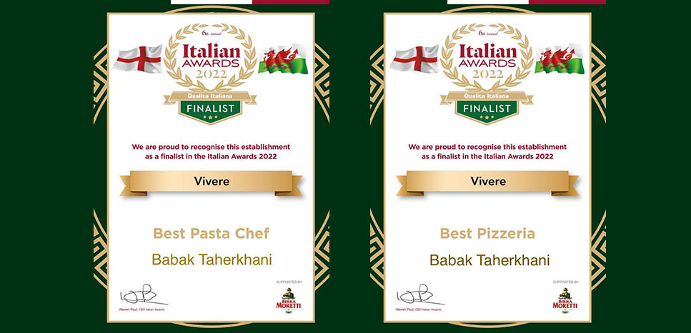 Italian Awards- Vivere are through to the finals