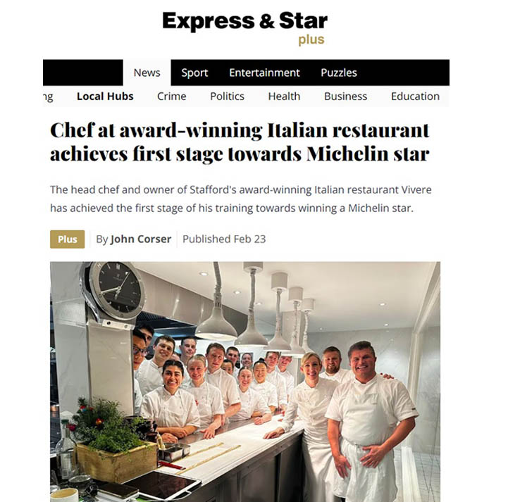 Clare Smyth with Babak Taherkhani of Vivere Stafford - Express & Star, John Corser